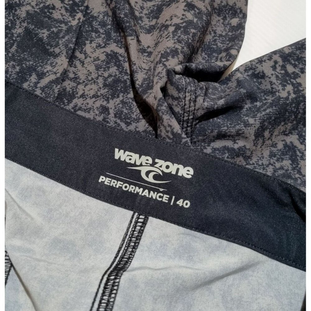 WAVEZONE Mens Grey & Black Performance Board Beach Surf Swim Shorts Size 40 - Picture 5 of 7